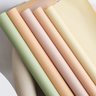 First love solid-color paper roll flower bouquet wrapping paper, waterproof flower art wrapping paper, single-color paper flower shop packaging material