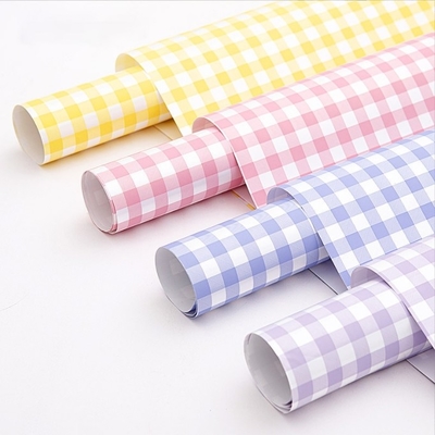 Good price Flower bouquet wrapping paper, waterproof Ouya paper checkered, summer checkered flower art packaging material, flower shop flower wrapping gift paper online