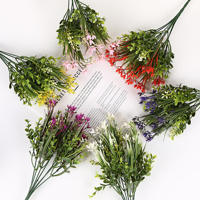Good price Simulated green plants, spring grass, flowers, starry sky, flower bouquets, home decoration, wedding, hand-held flowers, photography, decoration, props, wholesale online