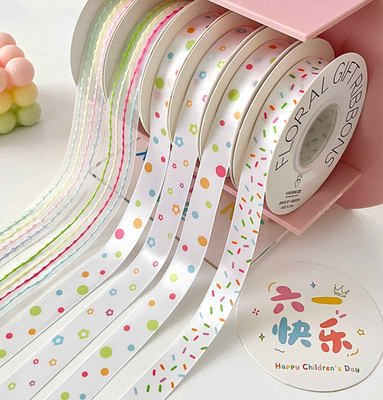 Good price White/ Customized Colors International Children's Day Candy Cocoa Ribbon Flower Bouquet Bow Tie Flower Handicraft DIY Material online