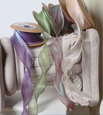 Good price Handmade DIY Material Black Bow Ribbon and Man-Made Silk Texture Fishtail Yarn for Fresh Flower Bouquet Packaging online