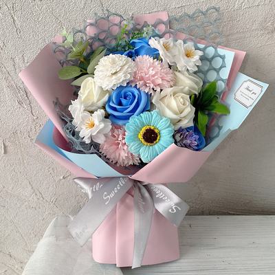 Good price Valentine's Day rose soap bouquet creative gift artificial flower wholesale online