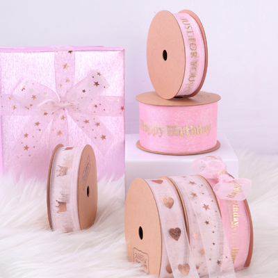 Good price 9cm/9m Pink Children's Day Ribbon Perfect for DIY Handheld Gifts Birthday Cake Decoration and Gift Box Strap online