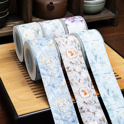 Chinese Style Ink Baked Cakes Ribbon with Eco-friendly Gift Packaging Flower Bouquets and Extinction Ribbon