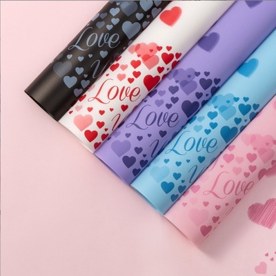 Thickened Waterproof Flower Shop Gift Box Decoration Valentine's Day Flower Art Wrapping Paper for LOVE Matte Paper
