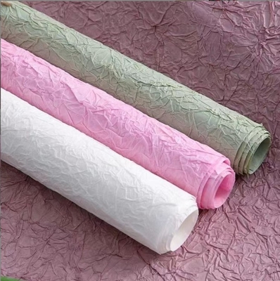Good price DIY Pleated Flower Wrapping Paper in Many Colors Handmade Stone Texture Inner Lining Paper Perfect for Valentine's Day online