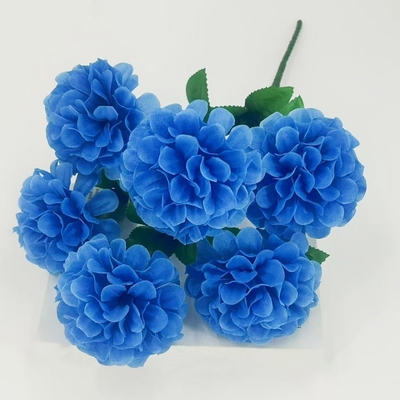 Good price Simulated flower, high pole, embroidered ball, chrysanthemum, home decoration, fake flower ornaments, wedding photography props, artificial flower, small handle bundle online