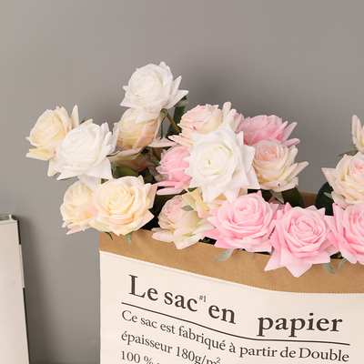 Good price Simulated Flower Texture Moisturizing Rose Wedding Decoration Home Living Room Decoration Silk Flower Fake Flower Rose online