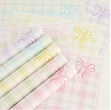 Good price 57*57cm Simple Grid Bouquet Packing Paper DIY Florist Wrapping for Floral Packaging online