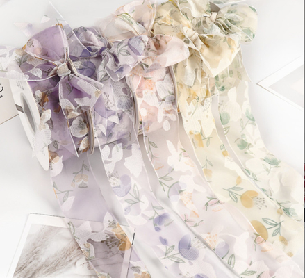 Good price Washable Qixi Valentine's Day Flower Dance Ribbon Flower Bundle Flower Ribbon Handmade Diy Bow Decoration Ribbon Flower Art White online