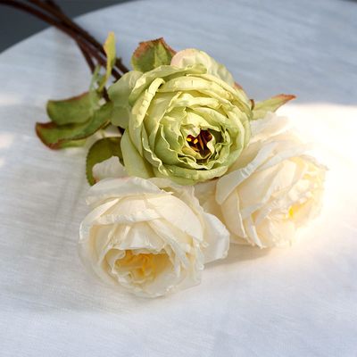 Good price ins big-headed artificial rose, charred edge rose, artificial flower, home decoration flower, silk flower, wedding bouquet online