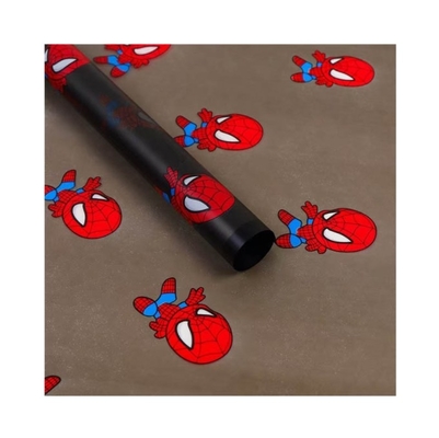 Cross-border trade bestseller Magic Edge matte paper, cartoon Spider-Man flower wrapping paper, waterproof semi-transparent Korean plain paper