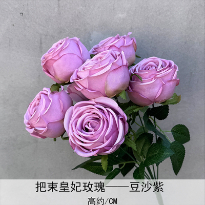 Good price High end Wedding Bean Sand Purple Butterfly Orchid Rose Wedding Simulation Flower Wedding Hall Road Guide Ceiling Flower Arrangement online