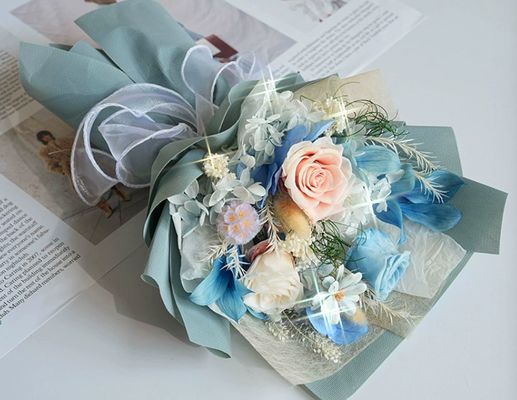 Good price Eternal rose bouquet, Valentine's bouquet, premium bouquet, Teacher's Day gift, mini gift, dried flowers, wholesale for cross-border online