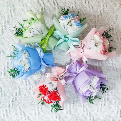 Good price Mini Soap Flower Red Rose Small Bouquet Handmade Lightweight Model 012 Valentine's Day Mother's Day Thanksgiving online