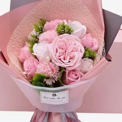 Good price Soap Flowers Mother's Day Valentine's Day Gifts Bouquet Handmade Rose Soap Dried Flower Gift Box online
