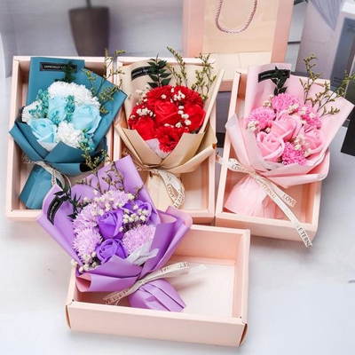 Good price Hot Sale Valentine's & Mother's Day Gift Soap Flower Bouquet in Gift Box, Romantic Artificial Rose Bouquet for Wedding, Anniversary & Home Decoration online