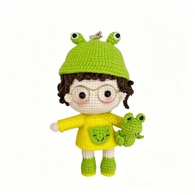 Good price Customize Crochet Handmade Mini Doll Beautiful Baby Gift Stuffed Toy Crochet Baby Doll Keychain for Girls and Boys online