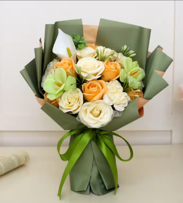 Good price Valentine's Day High-end Gift Soap Flower Simulation Rose Large Flower Bouquet for Girlfriend Wife Lover Transparent Tote Bag online