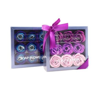 Good price Floral Scented Bath Soap Rose Gift Box, 5cm Diameter Bath Rose Petal Soap for Valentine Mother Christmas Wedding Favor OEM ODM online