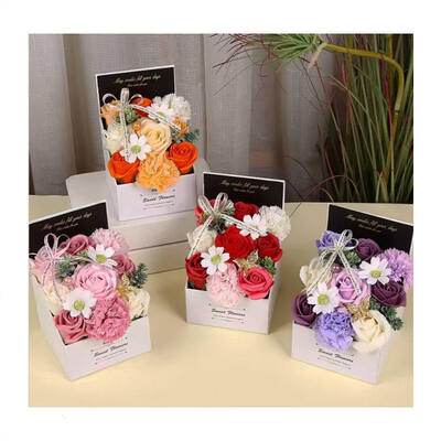 Good price Boxed Fabric Soap Flower Bouquet, Mini Soap Rose Gift Box for Valentine Mother Father Christmas Graduation Halloween Wedding online