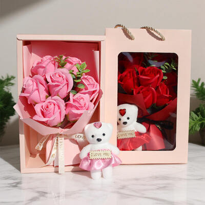 Good price Handmade Modern Bear-Shaped Soap Flower Bouquet 7 Roses Creative Gift for Valentine's Day Mother's Day Teacher's Day online