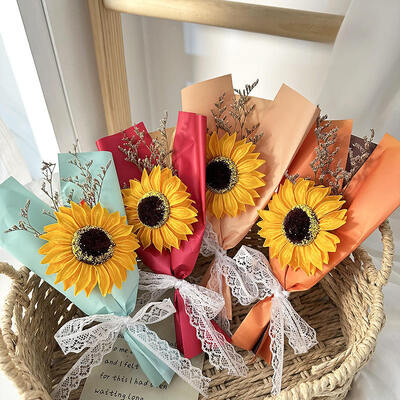 Good price Beautiful Sunflower Soap Flower Bouquet Artificial Flower Gift Set High Aesthetic Companion Gift Perfect for Teachers Day online