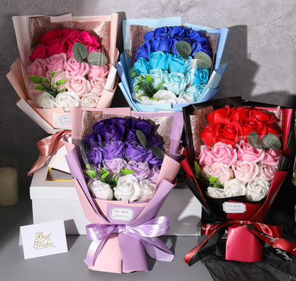 Good price Valentines Day Gift Guaranteed Quality Unique Rose Soap Bouquet Flower Gift Box Soap Flower Bouquet online