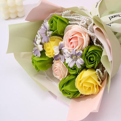 Good price Mini Eco-Friendly High Quality Soap Rose Bouquet Round Shaped Artificial Soap Flower For Birthday Wedding Anniversary Holiday Home Wall Decor Wholesale online