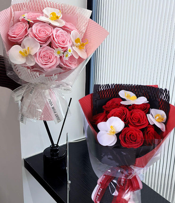 Good price Rose Flower Soap With Gift Box Valentine's Day Mothers Day Roses Flower Soap Bouquet Bouquet Soap Flowers online