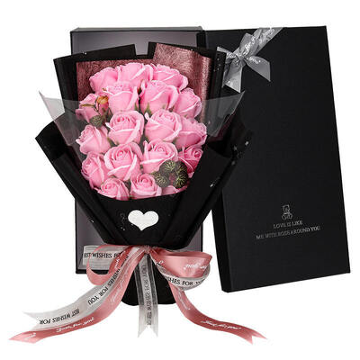 Good price Artificial Scented Soap Rose Bouquet Gift Box Romantic Crystal Soap Flower For Wedding Birthday Valentine Christmas Graduation Holiday Decor online