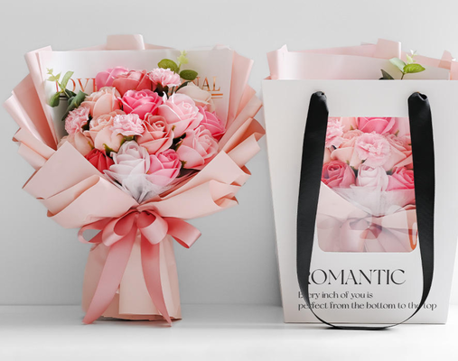Good price Artificial Flower Gift With Rose Fragrance Handmade Forever Soap Rose Bouquet Colorful Glitter Rose Soap Bouquet Gift online