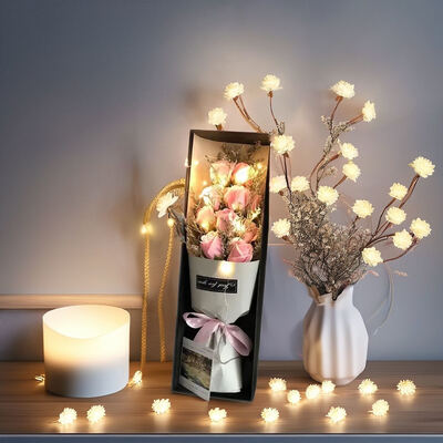 Good price High Quality Artificial Soap Flowers Bouquet with LED Lights for 2026 Valentine's Day Mother's Day Halloween Graduation Gift Box online