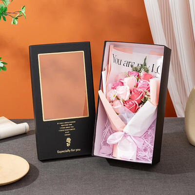 Good price Roses Soap Flower Bouquet With Window Gift Box Cleansing Soap Rose Creative Small Gift For Birthday Wedding Valentine Christmas Holiday Wholesale online