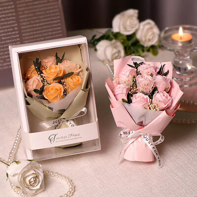 Good price Luxury Mini Soap Rose Bouquet Gift Box Finished Soap Flower Small Bouquet For Valentine Teacher Birthday Girlfriend Creative Gift Model online
