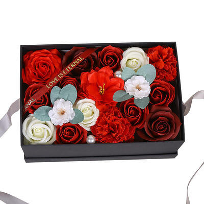 Good price New Design Immortal Artificial Silk Soap Rose Gift Box Mini Flower Bouquet For Wall Home Decor Valentine Christmas Holiday Gift Model online