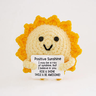 Good price New Hot Sale Eco-friendly Handmade Emotional Support Sun/Moon Folk Art Crochet Wool Doll with Plant Pattern for Anniversary online
