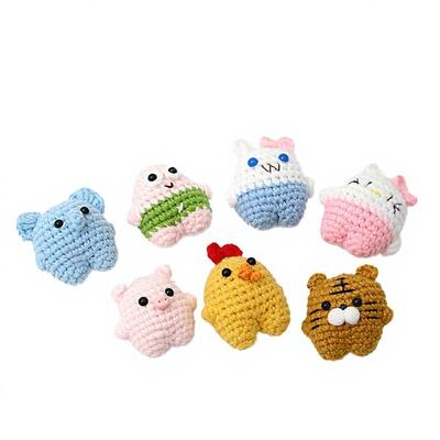 Good price Wholesale Animal tigers Cats Emotional Support. Handmade Crochet Amigurumi Dolls for Office Home Desktop Decorations Gifts online