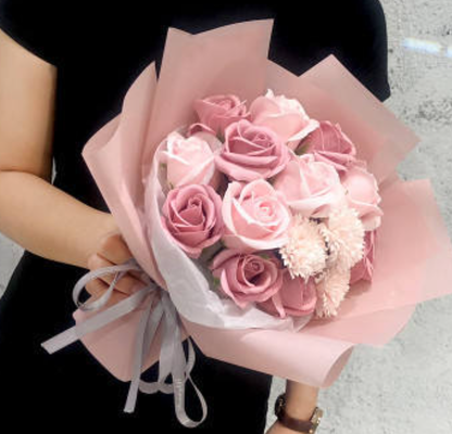Good price Hot Selling Artificial Rose Soap Flower Bouquet for Decorative Flowers Plants Gift Card for Valentine's Day Mother's Day online