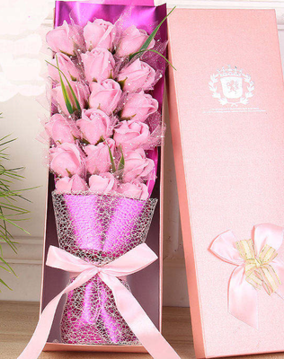 Good price Luxury, Real Touch Creative Valentines Day Rose Soap Bouquet with Dry Artificial Flowers in Artistic Gift online