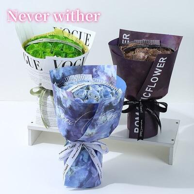 Good price Eco-Friendly Simulated Rose Soap Flower Bouquet with LED Lighting Graduation Chinese New Year Wedding Gift Box online