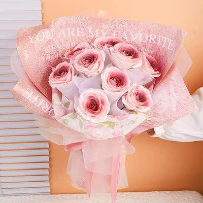 Good price Modern Handmade Luxury Scented Preserved Plastic Rose Bouquet 25*25*28cm Gift Ornament for Mother's Day Valentine Gifts online