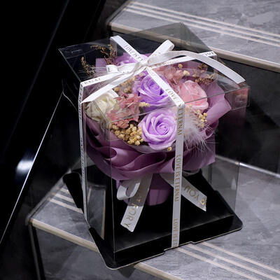 Good price Modern Handmade Soap Rose Bouquet Square Gift Box  Eco Reusable Multi-Holiday Handcrafted Festival Gift online