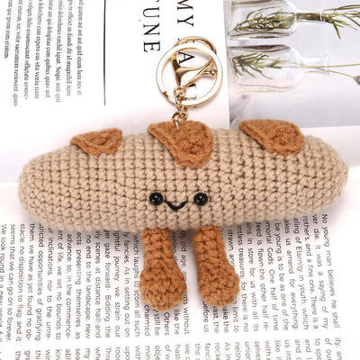 Good price Fluffy Cloud Knit Charm Doll Soft Yarn Handmade Contemporary Sewing & Weaving Toy with Mini Bag Key Decoration Crochet online