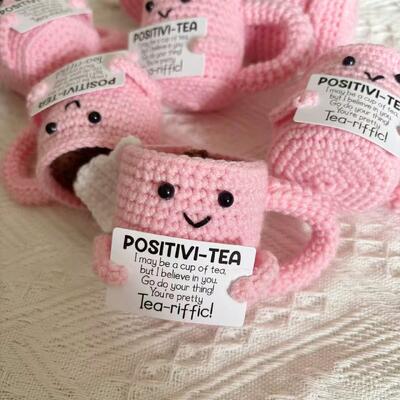 Good price Handmade Crochet Nurse Duck Amigurumi Doll Positive Support Artifical Toy for Easter New Year Christmas Graduation online