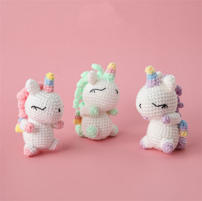 Good price New Amigurumi Handmade Plush Toys Crochet Doll Gift Decoration Stuffed Animal Unicorn for Boys Girls online