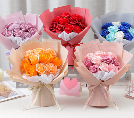 Good price Hot Sell Soap Flowers Bouquets for Mother's Day Valentine's Day Gift online