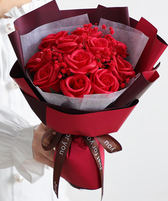 Good price Hot Selling Creative Carnation Rose Soap Flower Bouquet for Valentine's Day Birthday Gift Mothers Day Gift Eternal Flower online