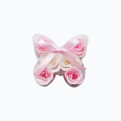 Good price Custom Scent Butterfly Shaped Rose Flower Bath Soap Fruit Ingredient Wedding Valentine Romantic Gift Soap online