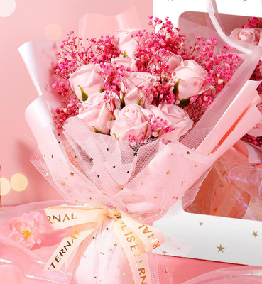 Good price Soap Flowers Gift Artificial Flower Soap Flowers Bouquet for Valentine's Day Gift online